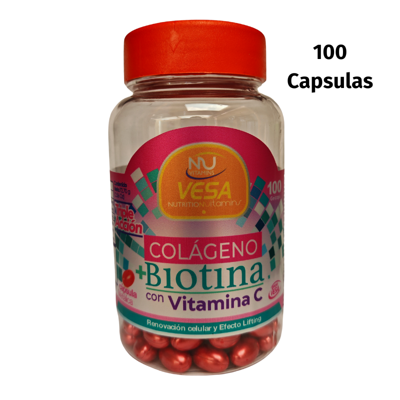 ⭐ Colágeno + Biotina + Vitamina C – Triple Acción para tu Belleza Integral