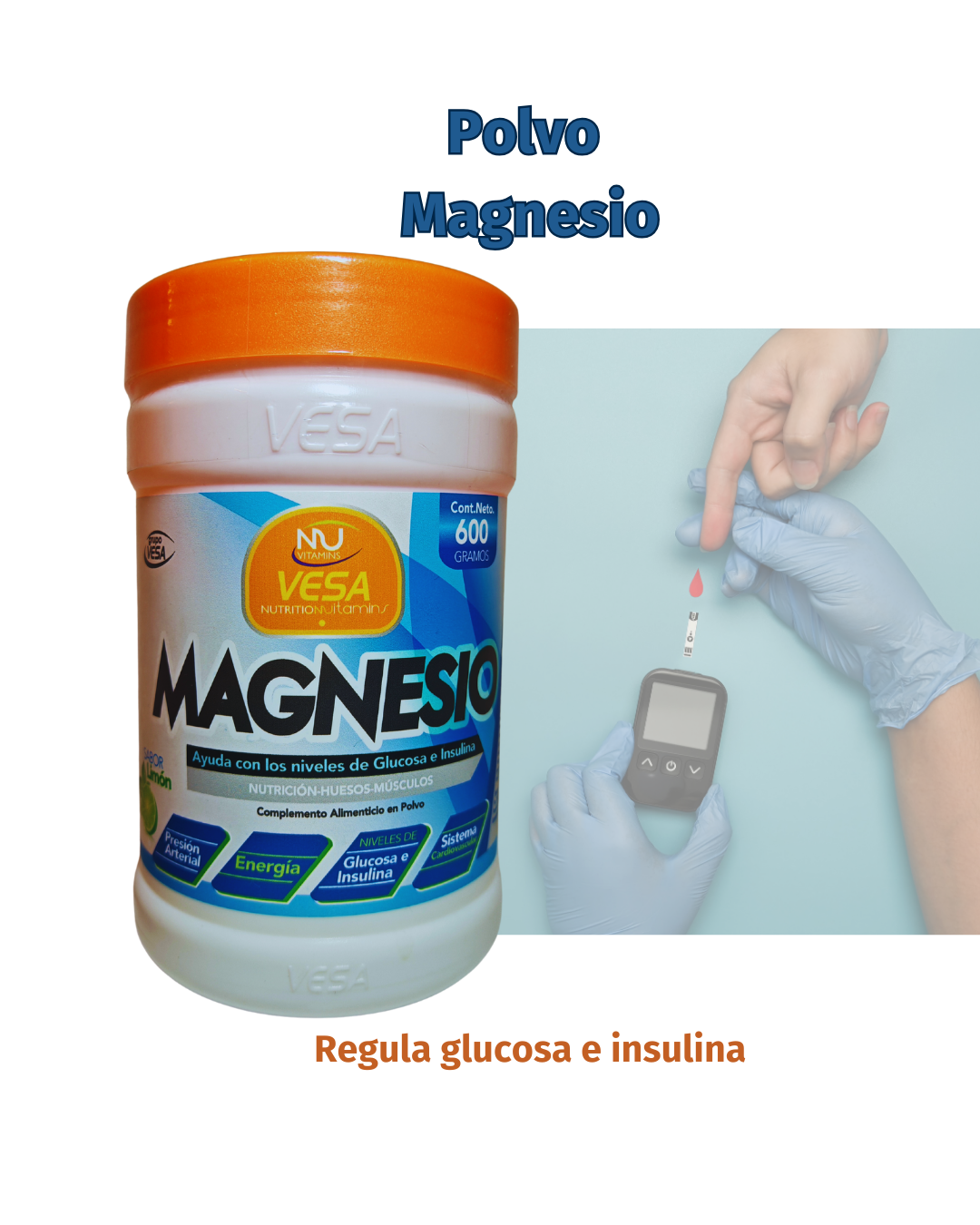 🌿 Polvo de Magnesio sabor limón – 600g
