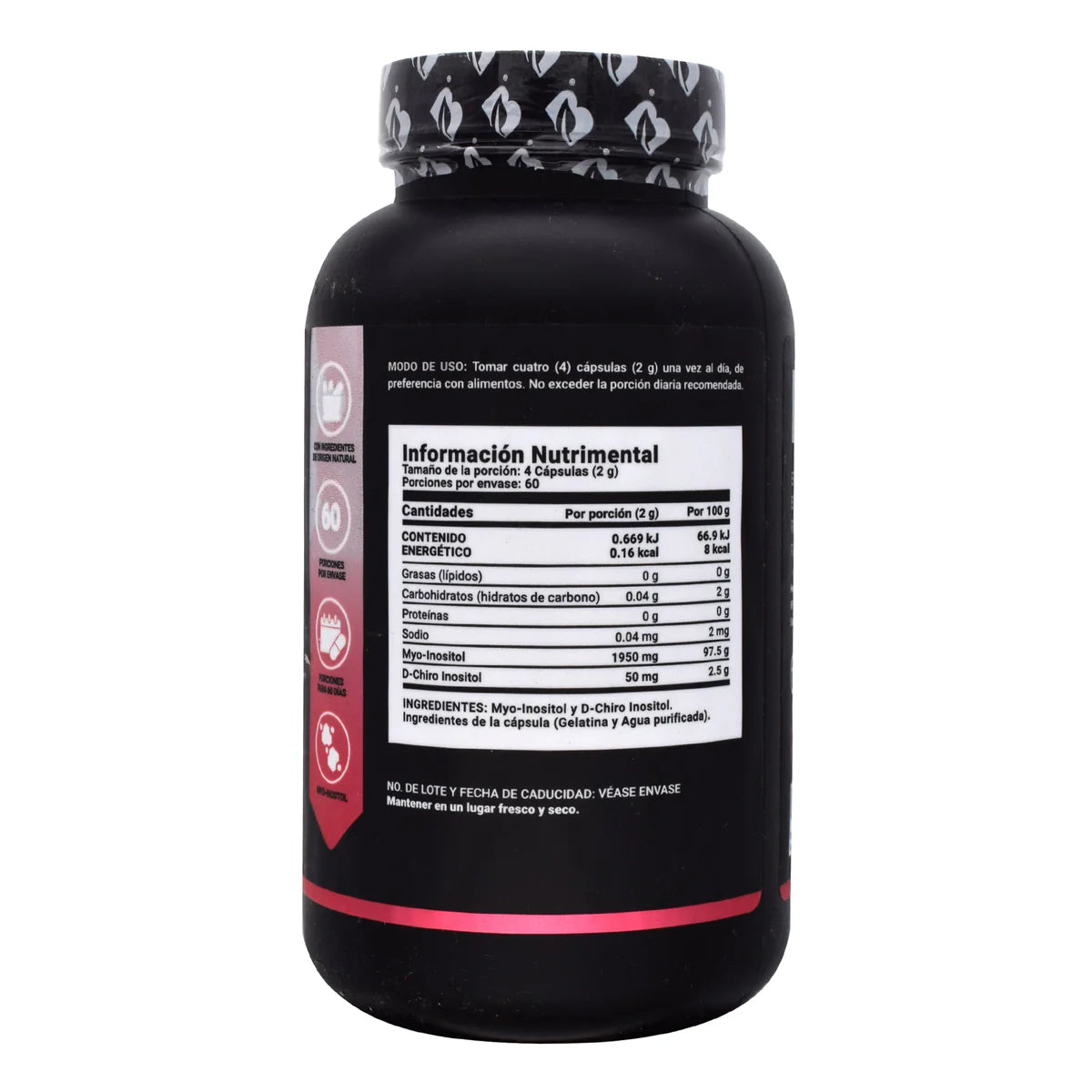 🩷 Inositol Myo & D-Chiro – Equilibra tus hormonas, mejora tu vida.  Frasco 240 capsulas