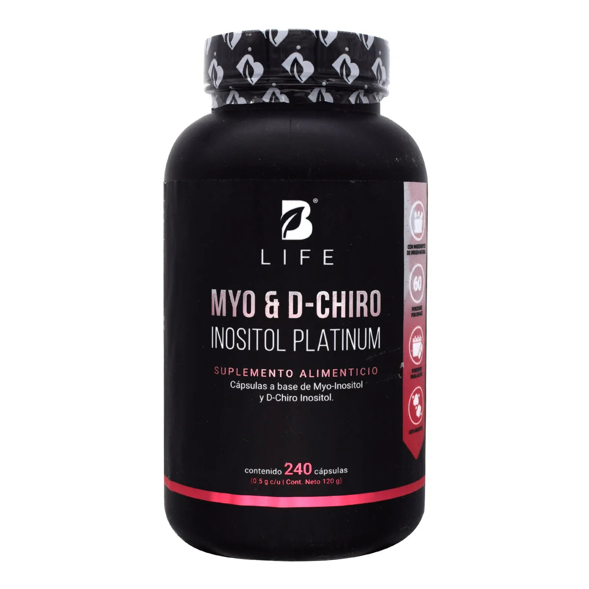 🩷 Inositol Myo & D-Chiro – Equilibra tus hormonas, mejora tu vida.  Frasco 240 capsulas