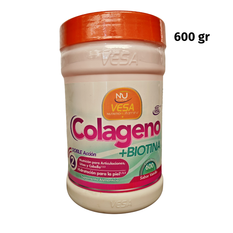 🧴 Colágeno Hidrolizado + Biotina – Belleza y Bienestar desde el Interior (600g)