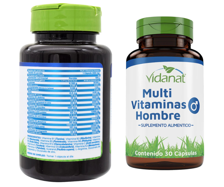 💪 Multivitaminas Hombre – Energía, Fuerza y Enfoque en una sola cápsula